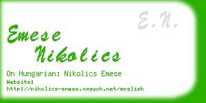 emese nikolics business card